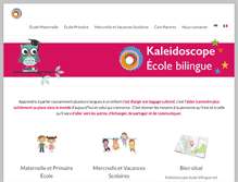 Tablet Screenshot of ecole-kaleidoscope.com